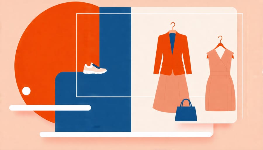 Illustration of AI technology assisting with personalized fashion styling