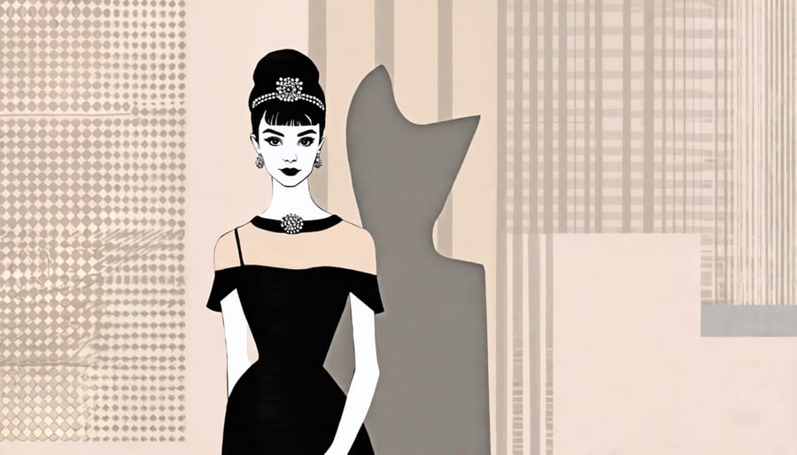 Contemporary version of Audrey Hepburn's classic little black dress