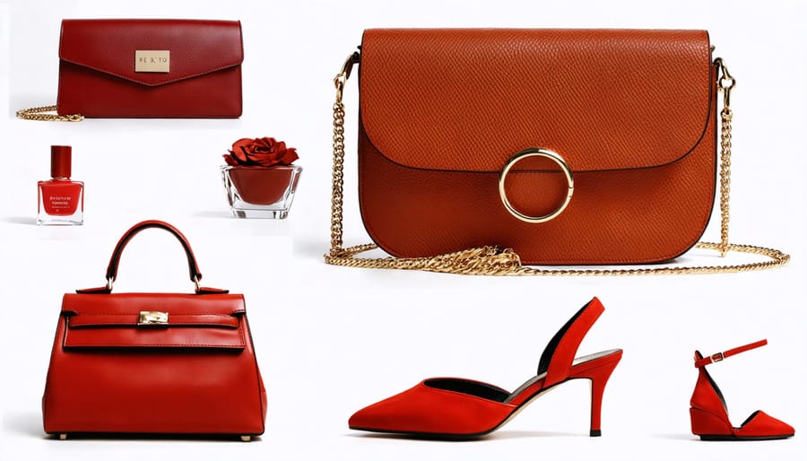 Collection of trendy handbags and footwear for the fashion-forward woman