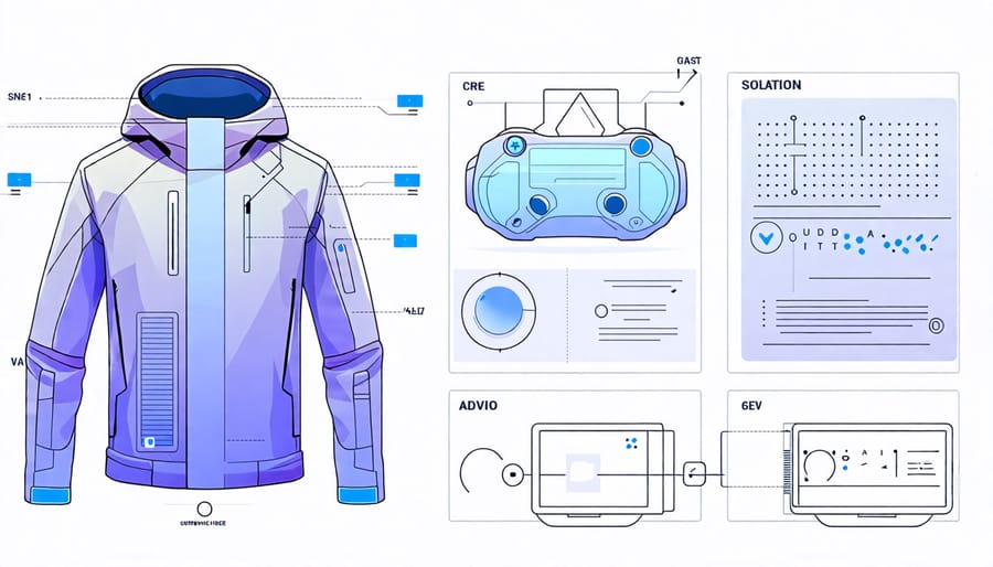 Conceptual design of a high-tech smart jacket with integrated sensors