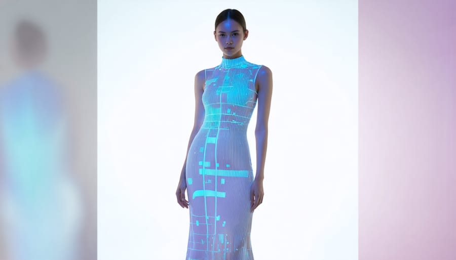 Smart fabric garment with color-changing properties