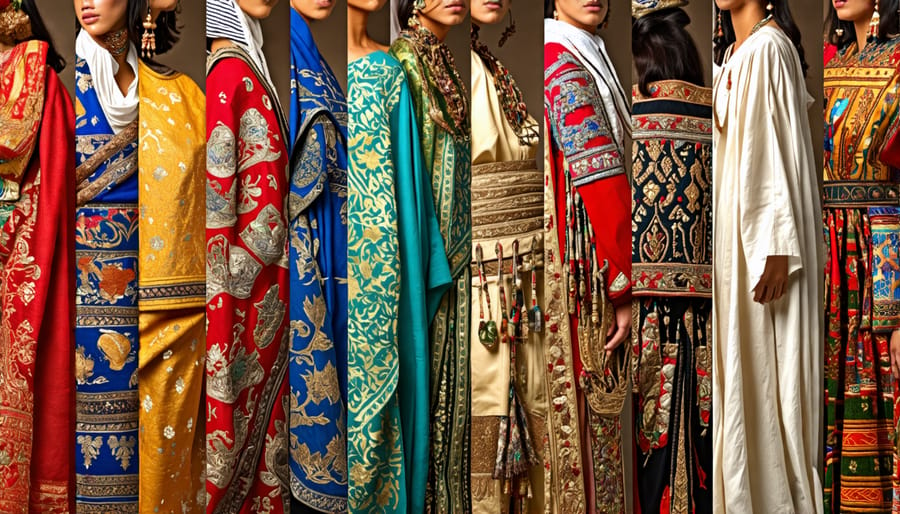 Traditional garments showcasing the diversity of cultural fashion