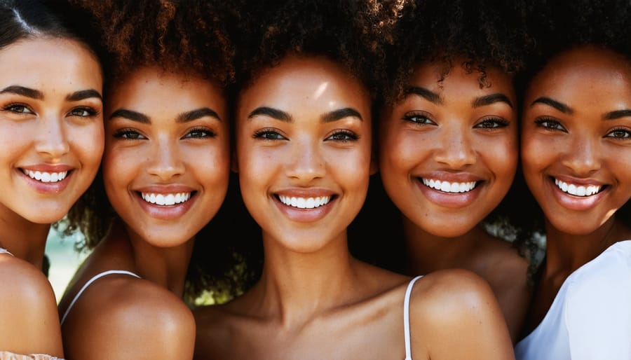 Happy women of various ethnicities and styles celebrating their individuality