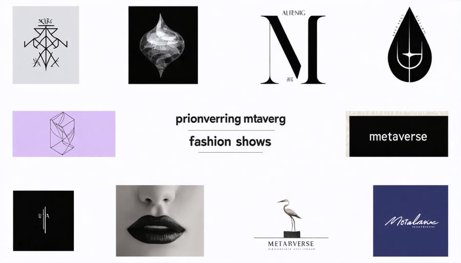 Logos of fashion brands leading the way in metaverse fashion shows