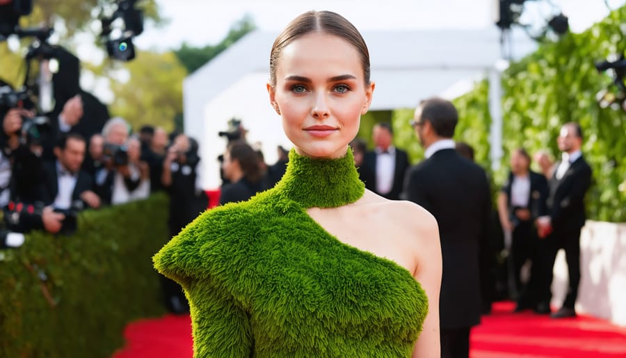 Natalie Portman in an eco-friendly ensemble at a celebrity event