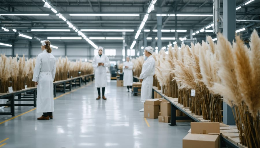 Interior view of Reformation's eco-friendly factory showing sustainable manufacturing practices