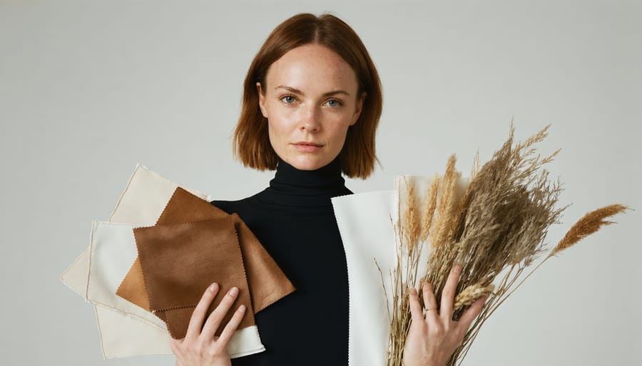 Designer Stella McCartney presenting sustainable fabric options