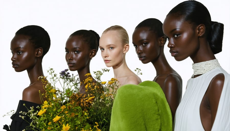 Stella McCartney and models in eco-friendly luxury fashion