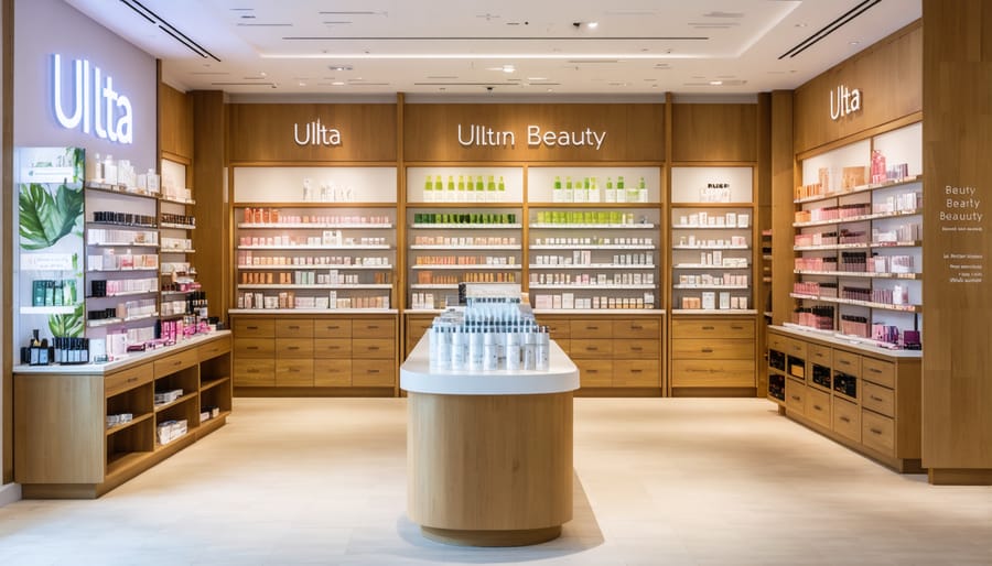 Immersive photo of Ulta's in-store experience with a focus on clean and sustainable brands