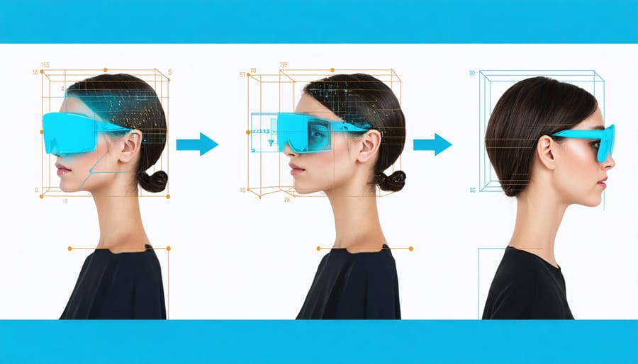 Infographic illustrating the virtual try-on process