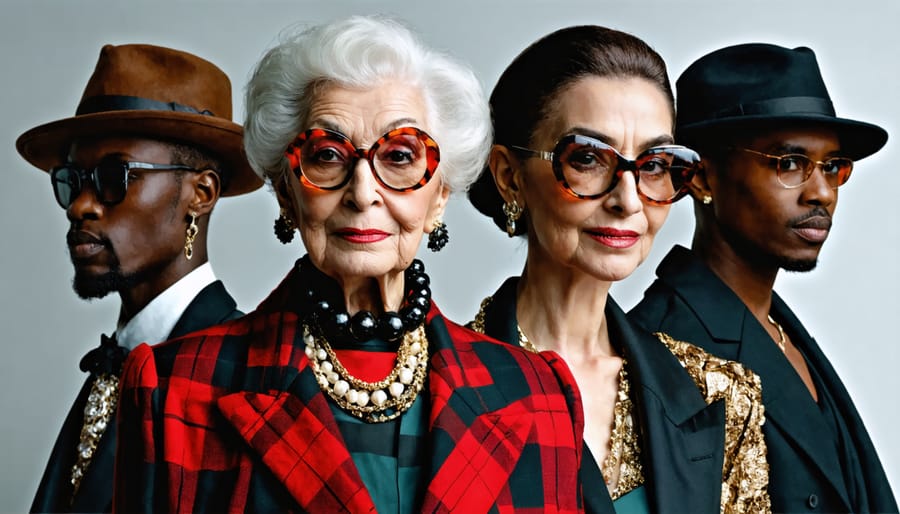 Influential fashion icons of different ages showcasing their distinctive personal styles