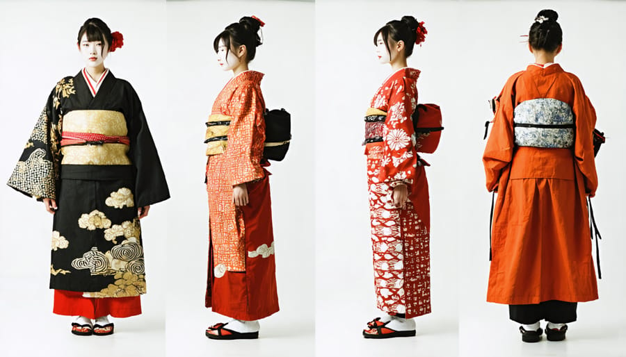 Side-by-side comparison of traditional Japanese kimono patterns and contemporary streetwear designs